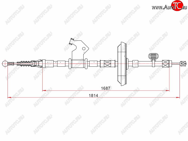 1 039 р. Трос ручного тормоза RH SAT Opel Astra J GTC (2011-2018) (дисковые тормоза)  с доставкой в г. Владивосток