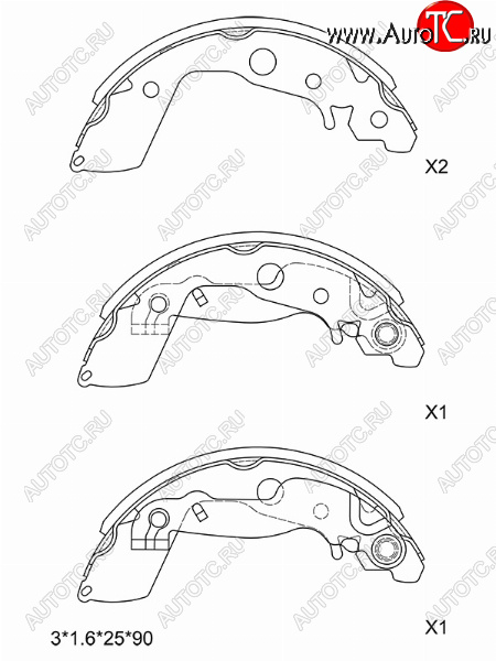 3 279 р. Колодки тормозные задние SAT RH-LH  Mazda 2/Demio  DE (2007-2014) дорестайлинг, рестайлинг  с доставкой в г. Владивосток