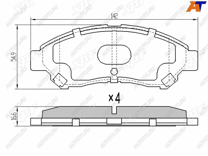 2 699 р. Колодки тормозные передние FR-FL SAT  Toyota Town Ace  s400 (2008-2020) дорестацлинг  с доставкой в г. Владивосток