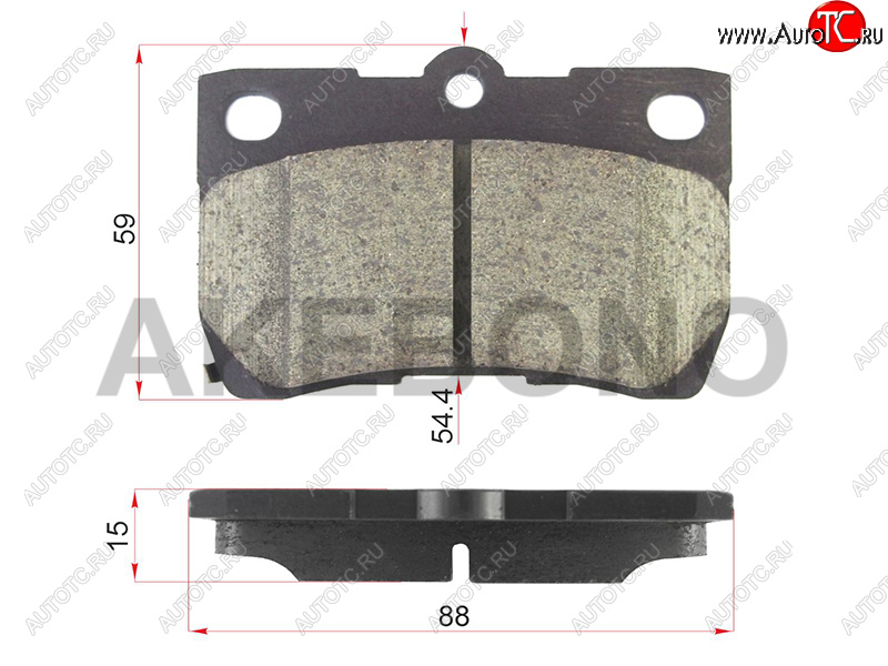 2 199 р. Колодки тормозные зад LH-RH SAT Toyota Mark X X120 (2004-2009)  с доставкой в г. Владивосток