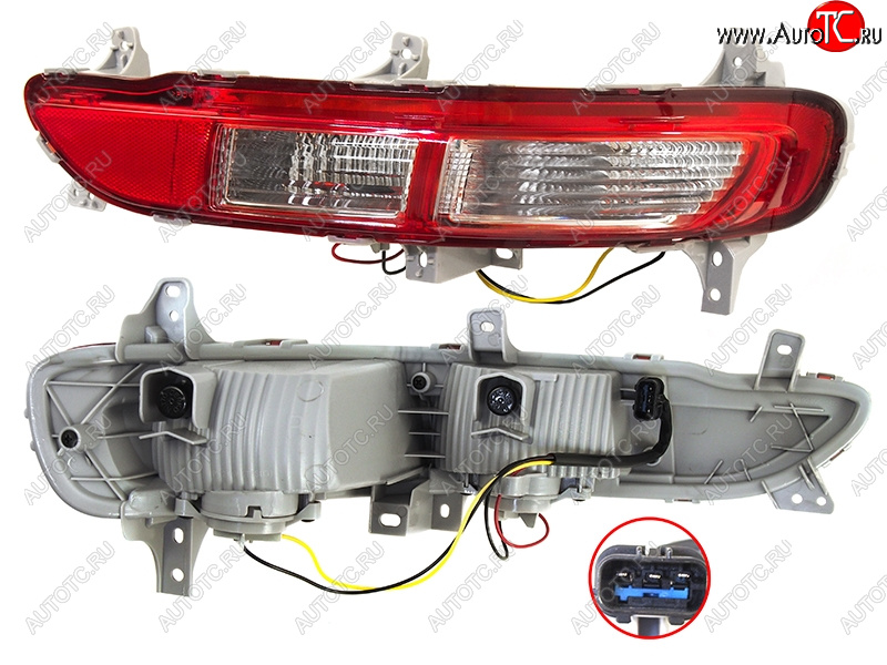 3 299 р. Правый фонарь в задний бампер SAT  KIA Sportage  4 QL (2016-2018) дорестайлинг  с доставкой в г. Владивосток