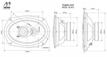3 299 р. 3-х полосная коаксиальная акустическая система (15х23см/6х9″) MRM BL-69.3 овалы    с доставкой в г. Владивосток. Увеличить фотографию 3