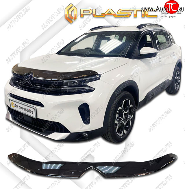 2 099 р. Дефлектор капота (рынок Европы) CA-Plastic  CITROEN C5 Aircross (2022-2025) рестайлинг (Classic черный)  с доставкой в г. Владивосток