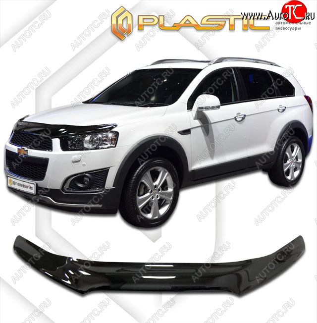 2 199 р. Дефлектор капота (exclusive) CA-Plastic Chevrolet Captiva 1-ый рестайлинг (2011-2013) (Classic черный)  с доставкой в г. Владивосток