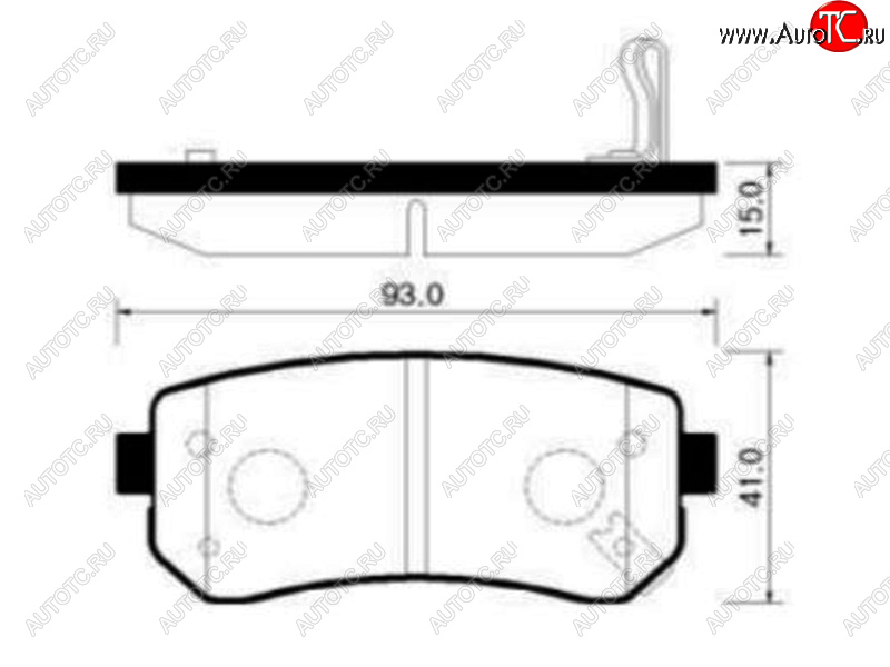 1 259 р. Колодки тормозные задние LH-RH SAT KIA Ceed 3 CD универсал (2018-2024)  с доставкой в г. Владивосток