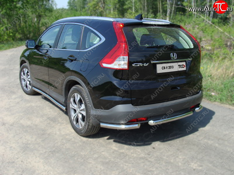 8 749 р. Защита задняя (центральная нержавейка 60,3 мм) ТСС Тюнинг Honda CR-V RM1,RM3,RM4 дорестайлинг (2012-2015)  с доставкой в г. Владивосток