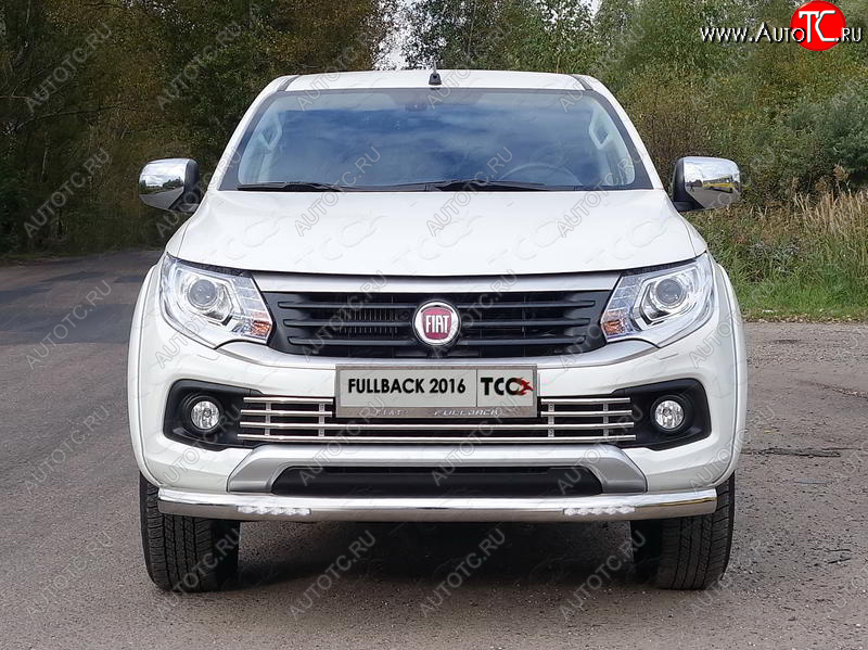 6 449 р. Рамка гос. номера ТСС Тюнинг  Fiat Fullback (2016-2018) (нержавейка)  с доставкой в г. Владивосток