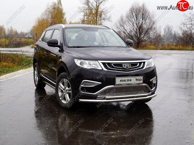 6 449 р. Рамка гос. номера ТСС Тюнинг  Geely Atlas  NL3 (2016-2022) (нержавейка)  с доставкой в г. Владивосток