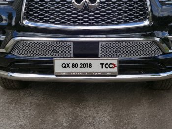 Рамка гос. номера ТСС Тюнинг INFINITI QX80 Z62 2-ой рестайлинг (2018-2024)  (нержавейка)