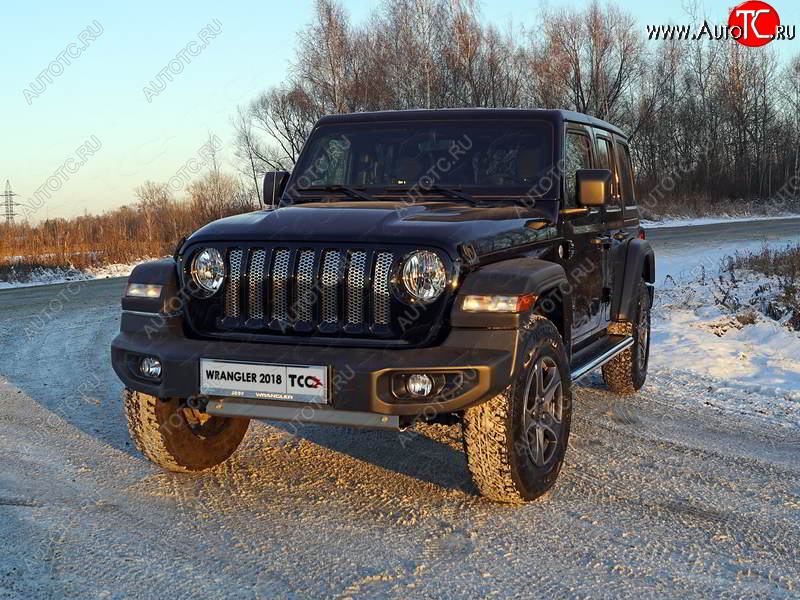 6 449 р. Рамка гос. номера (5 дв.) ТСС Тюнинг  Jeep Wrangler  JL (2018-2024) (нержавейка)  с доставкой в г. Владивосток