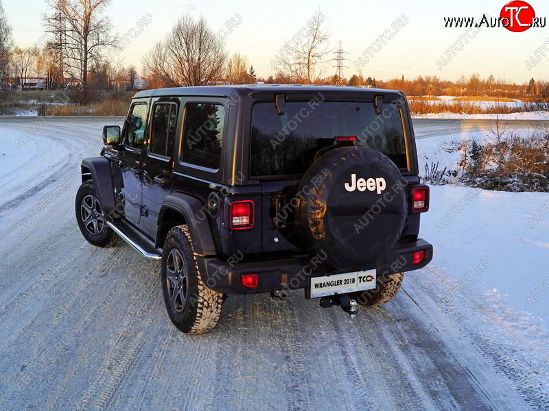 5 999 р. Рамка гос. номера ТСС Тюнинг  Jeep Wrangler  JL (2018-2024) 3 дв. дорестайлинг (нержавейка)  с доставкой в г. Владивосток