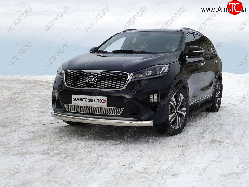 6 449 р. Рамка гос. номера ТСС Тюнинг  KIA Sorento  UM/Prime (2018-2020) рестайлинг (нержавейка)  с доставкой в г. Владивосток