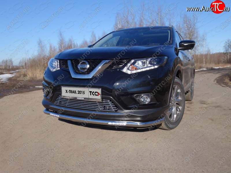 6 449 р. Рамка гос. номера ТСС Тюнинг  Nissan X-trail  3 T32 (2013-2018) дорестайлинг (нержавейка)  с доставкой в г. Владивосток