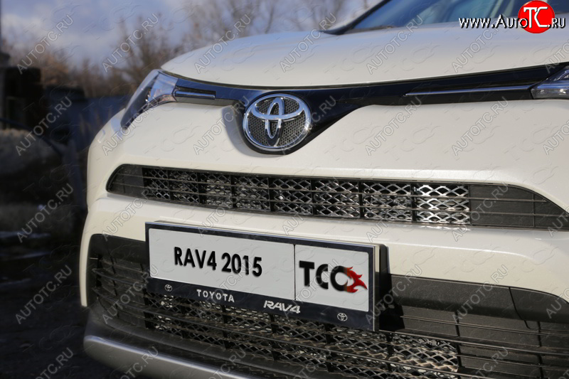 6 449 р. Рамка гос. номера ТСС Тюнинг  Toyota RAV4  XA40 (2015-2019) 5 дв. рестайлинг (нержавейка)  с доставкой в г. Владивосток