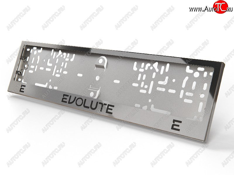 6 449 р. Рамка гос. номера ТСС Тюнинг  Evolute i-Joy (2022-2024) джип (нержавейка)  с доставкой в г. Владивосток