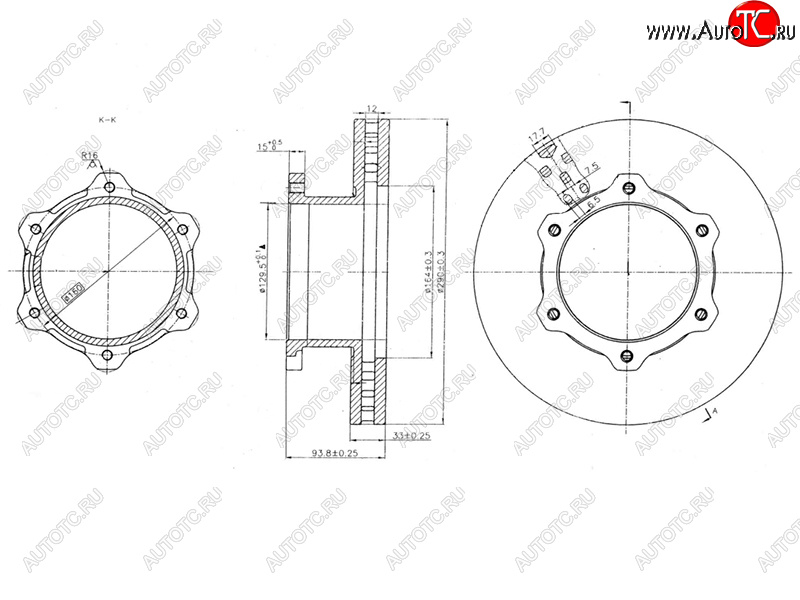 3 699 р. Диск тормозной передний Ø290 SAT  ГАЗ ГАЗель Next ( A21,A22, С41, С42,  A21,A22, С41, С42, Фермер,  A60,A63, A64,  A62,А65,  A31,A32, C45, C46) - ГАЗель NEXT Citiline  А68  с доставкой в г. Владивосток