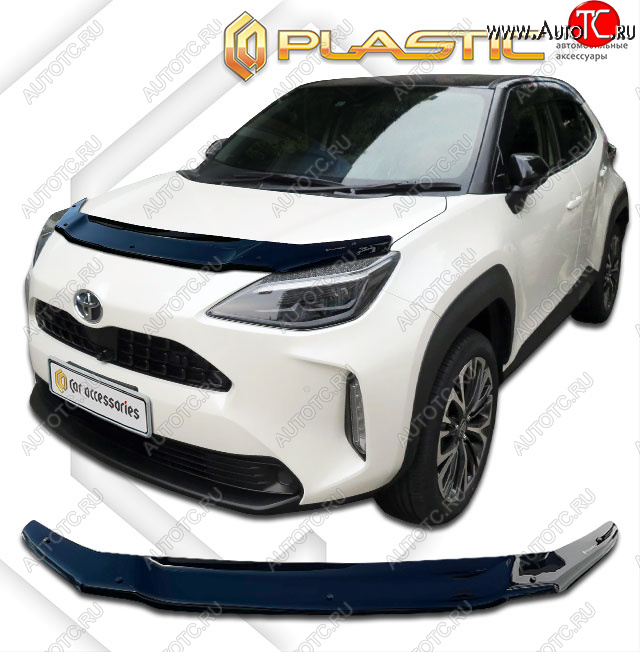 2 049 р. Дефлектор капота CA-Plastic  Toyota Yaris  XP210 (2020-2025) хэтчбэк 5 дв. дорестайлинг (Classic черный)  с доставкой в г. Владивосток