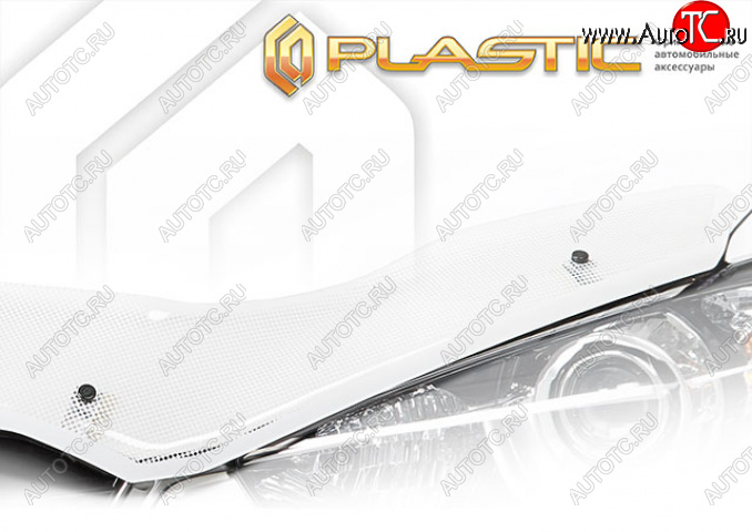 2 599 р. Дефлектор капота (exclusive) CA-Plastic  Geely Emgrand  SS11 (2021-2025) (Шелкография белая)  с доставкой в г. Владивосток