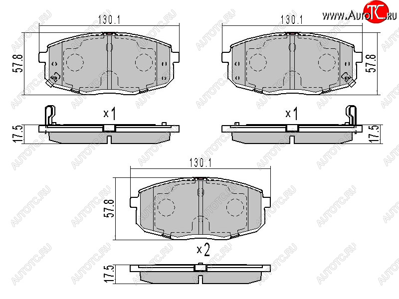 1 189 р. Колодки тормозные перед FL-FR SAT  Hyundai Creta (GS,  SU), I30 (FD,  2 GD,  3 PD), I30 Fastback (PD), KIA Ceed (1 ED)  с доставкой в г. Владивосток