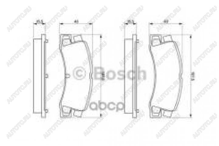 1 499 р. Колодки тормозные передние (4шт.) BOSCH KIA Rio 2 JB дорестайлинг седан (2005-2009)  с доставкой в г. Владивосток