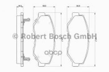 Колодки тормозные передние (4шт.) BOSCH Honda Accord CR седан дорестайлинг (2013-2016)