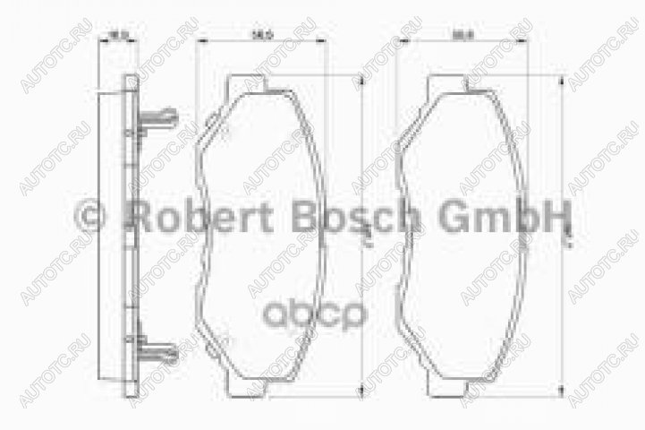 2 659 р. Колодки тормозные передние (4шт.) BOSCH Honda Accord CL седан дорестайлинг (2002-2005)  с доставкой в г. Владивосток