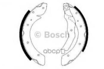 Колодки тормозные задние (4шт.) барабанные (203х38мм) BOSCH Renault Laguna X56 универсал рестайлинг (1998-2001)