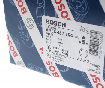 3 199 р. Колодки тормозные задние барабанные 4шт. BOSCH Opel Astra G седан (1998-2005)  с доставкой в г. Владивосток. Увеличить фотографию 3