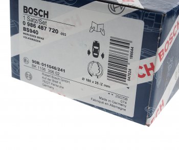 2 759 р. Колодки тормозные задние барабанные 4шт. BOSCH  Mercedes-Benz Sprinter ( W906,  W910) (2006-2025) рестайлинг  с доставкой в г. Владивосток. Увеличить фотографию 4