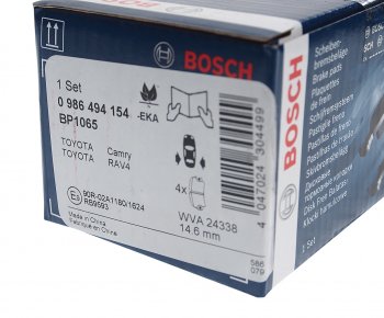 2 099 р. Колодки тормозные задние (4шт.) BOSCH Toyota Camry XV40 дорестайлинг (2006-2008)  с доставкой в г. Владивосток. Увеличить фотографию 3