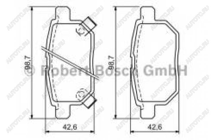 1 559 р. Колодки тормозные задние (4шт.) BOSCH Toyota Corolla E140 седан дорестайлинг (2007-2010)  с доставкой в г. Владивосток