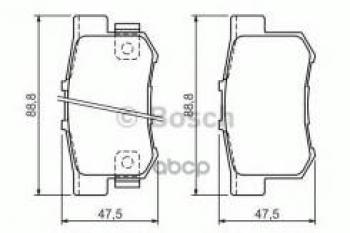 Колодки тормозные задние (4шт.) BOSCH Honda Accord CU седан дорестайлинг (2008-2011)