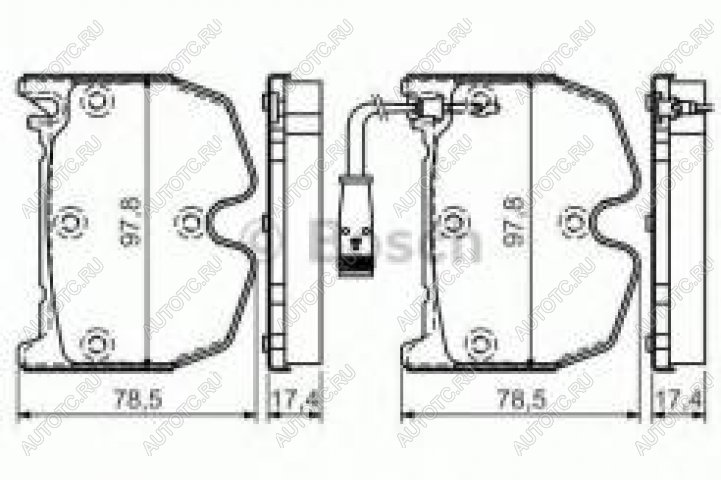 11 849 р. Колодки тормозные передние (4шт.) BOSCH Mercedes-Benz S class W220 (1998-2005)  с доставкой в г. Владивосток