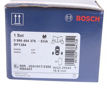 2 389 р. Колодки тормозные задние (4шт.) BOSCH Mazda CX-9 TC дорестайлинг (2015-2024)  с доставкой в г. Владивосток. Увеличить фотографию 4