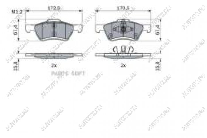 4 999 р. Колодки тормозные передние (4шт.) BOSCH Ford Maverick TM1 рестайлинг, 5 дв. (2004-2007)  с доставкой в г. Владивосток