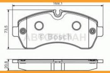 Колодки тормозные передние (4шт.) BOSCH Mercedes-Benz Sprinter W901 (1995-2000)