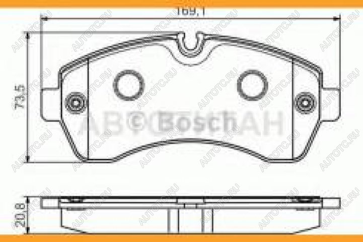 4 399 р. Колодки тормозные передние (4шт.) BOSCH Mercedes-Benz Sprinter W906 (2006-2013)  с доставкой в г. Владивосток