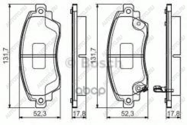 2 379 р. Колодки тормозные передние (4шт.) BOSCH Toyota Corolla E110 седан дорестайлинг (1997-2000)  с доставкой в г. Владивосток