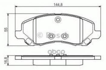 Колодки тормозные передние (4шт.) BOSCH Mitsubishi Pajero 4 V80 3 дв. 1-ый рестайлинг (2011-2014)