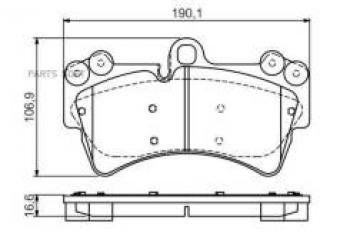 Колодки тормозные передние R18 (4шт.) BOSCH Volkswagen Touareg GP дорестайлинг (2002-2007)