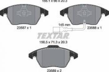 Колодки тормозные передние (4шт.) TEXTAR Volkswagen Passat B6 седан (2005-2011)