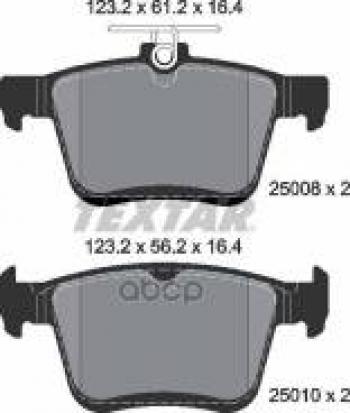 Колодки тормозные задние (4шт.) TEXTAR Audi (Ауди) A3 (А3) ( 8VS седан,  8VA хэтчбэк 5 дв.,  8V1) (2012-2016),  TT (ТТ)  8S (2014-2019), Volkswagen (Волксваген) Golf (Гольф)  7 (2012-2017)