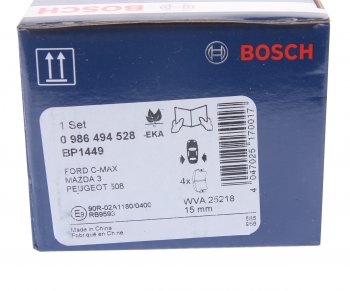 2 679 р. Колодки тормозные задние (4шт.) BOSCH Ford Focus 2 седан рестайлинг (2007-2011)  с доставкой в г. Владивосток. Увеличить фотографию 4