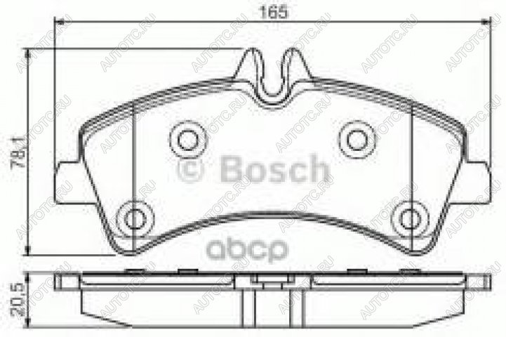 3 099 р. Колодки тормозные задние (4шт.) BOSCH Mercedes-Benz Sprinter W901 (1995-2000)  с доставкой в г. Владивосток