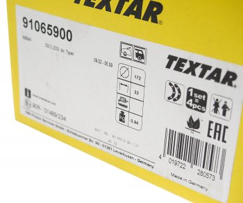 2 699 р. Колодки тормозные задние барабанные (4шт.) TEXTAR Nissan Teana 1 J31 дорестайлинг (2003-2005)  с доставкой в г. Владивосток. Увеличить фотографию 3