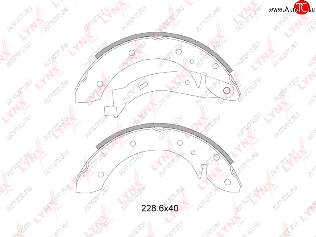 2 249 р. Колодки тормозные задние барабанные(4шт.) LYNX CITROEN Berlingo M49 дорестайлинг (1996-2003)  с доставкой в г. Владивосток