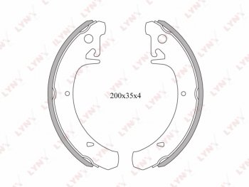 Колодки тормозные задние (4шт.) LYNX Лада 2115 (1997-2012)