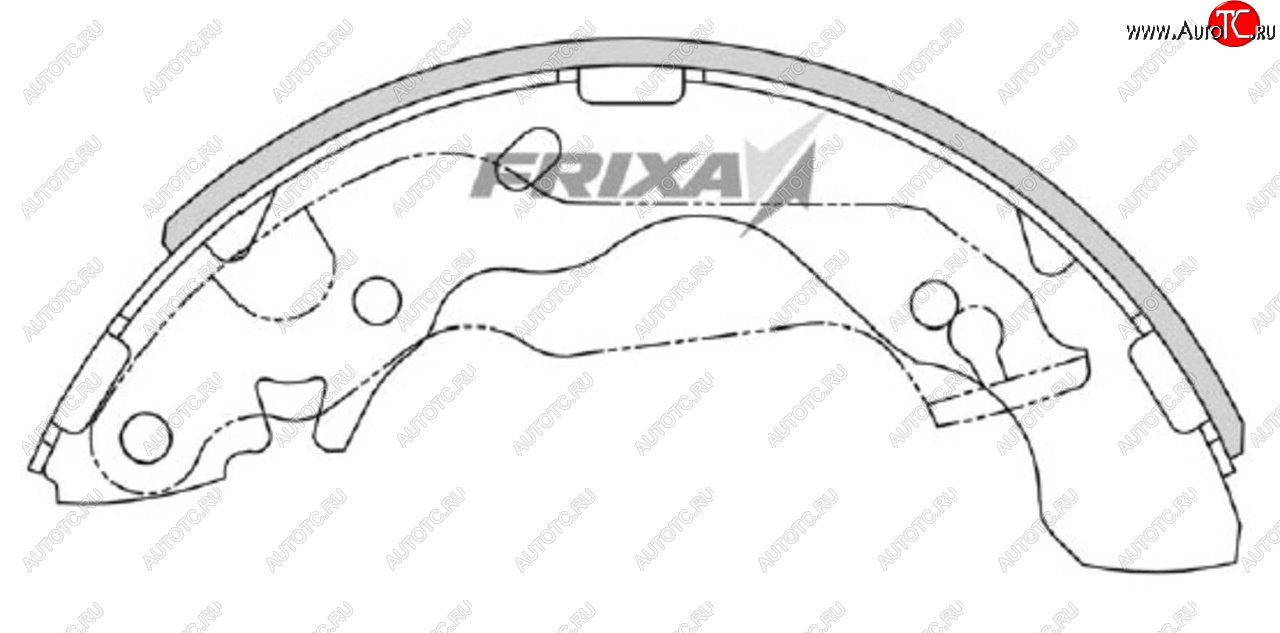 1 199 р. Колодки тормозные задние барабанные (4шт.) HANKOOK FRIXA Hyundai Elantra AD дорестайлинг (2016-2019)  с доставкой в г. Владивосток