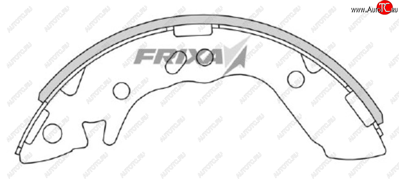 1 299 р. Колодки тормозные задние барабанные (4шт.) HANKOOK FRIXA Hyundai Accent седан ТагАЗ (2001-2012)  с доставкой в г. Владивосток