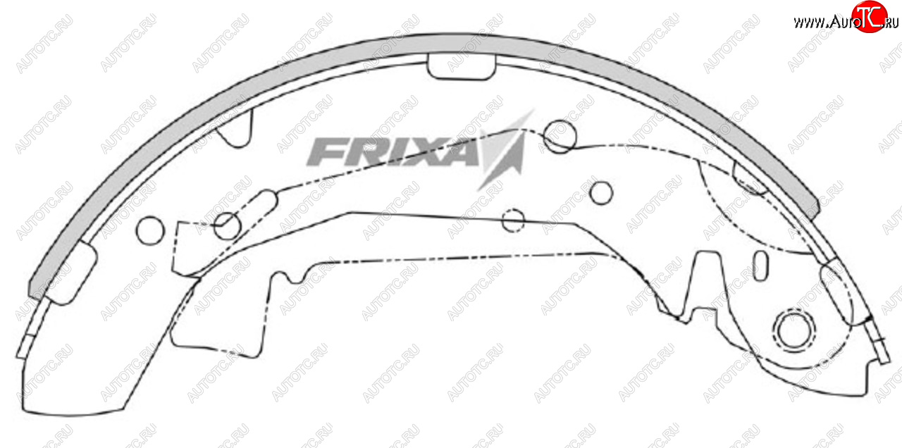 879 р. Колодки тормозные задние барабанные (4шт.) HANKOOK FRIXA Hyundai Matrix 1 FC дорестайлинг (2001-2005)  с доставкой в г. Владивосток